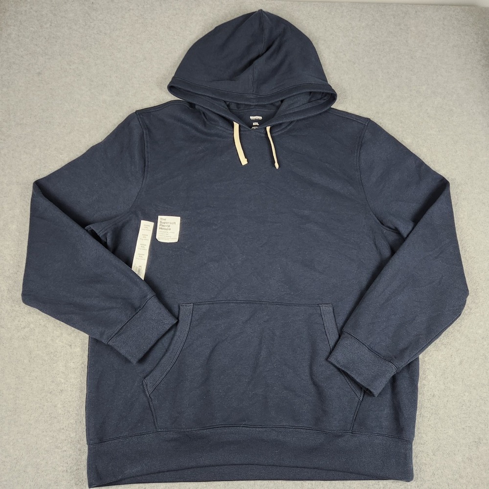 Sonoma Supersoft Fleece Hoodie Men's‎ XXL Navy Blue Kangaroo Pocket Oversized